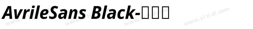 AvrileSans Black字体转换